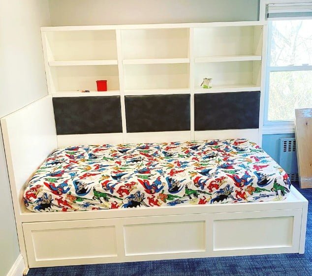 Custom built-in shelving and library